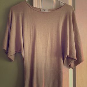 Flattering Beige Blouse, Slimming Waist Detail
